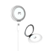 MyBat Pro DockIt 360° MagSafe Wireless Charger + Ring Grip Stand - BlackMyBat Pro